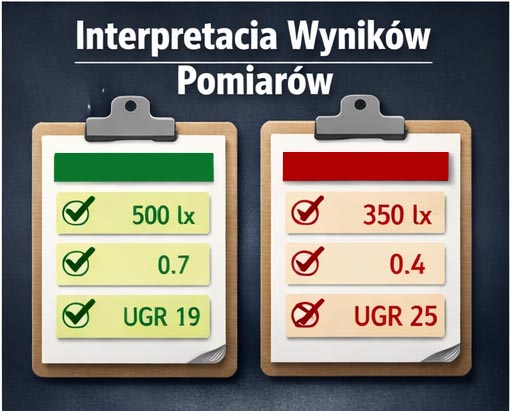 Analiza pomiarów oświetlenia