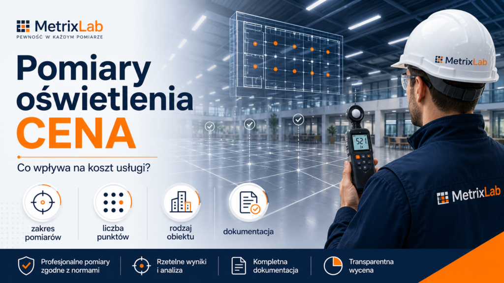 Pomiary oświetlenia Cena