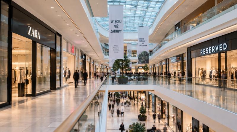 Pomiary natężenia oświetlenia w centrum handlowym